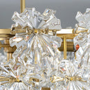 Modern crystal chandelier with floral design pendant light