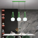 Art deco glass chandelier with hanging floral shade
