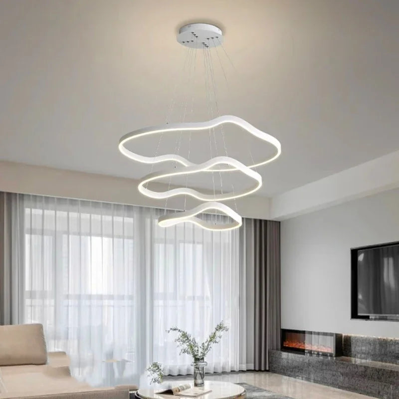 lustre suspension led pour éclairage intérieur moderne - vue 4 sur 12