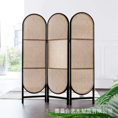 elegant rattan room divider for modern interior decoration