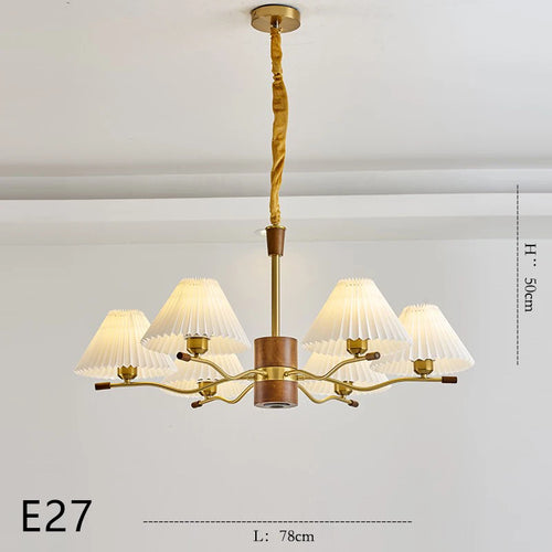Wooden chandelier for decorative pendant lighting - vue 9 sur 14