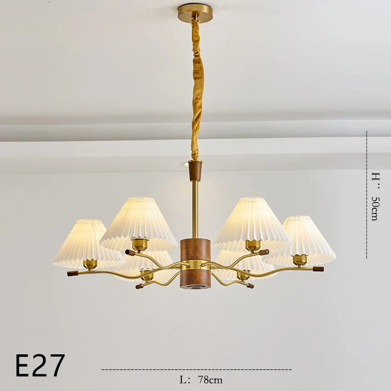 Wooden chandelier for decorative pendant lighting - vue 8 sur 14