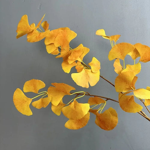 Artificial ginkgo decorative plant with three branches for outdoor use - vue 4 sur 6