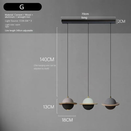 Modern LED chandelier with creative design for children - vue 15 sur 15