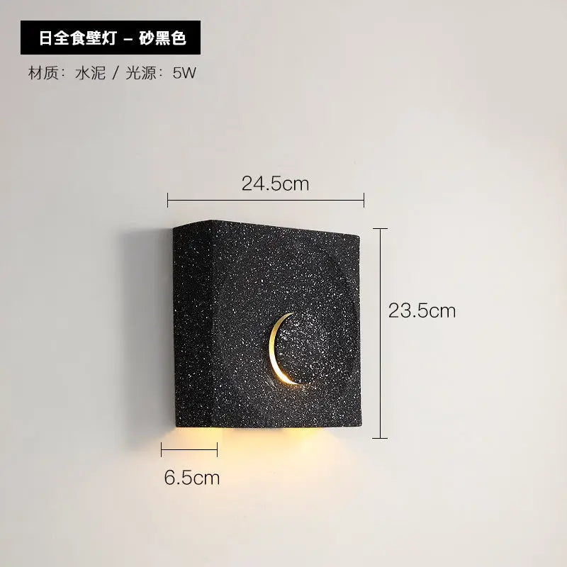 Industrial cement wall light for creative lighting