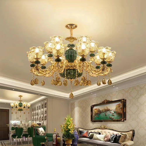 Light crystal chandelier for elegant and refined decor - vue 4 sur 15