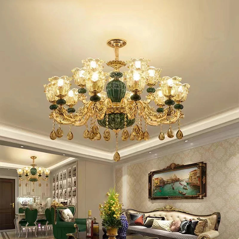 Light crystal chandelier for elegant and refined decor - vue 3 sur 15