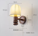 Wooden wall lamp with plug and retro decorative lighting