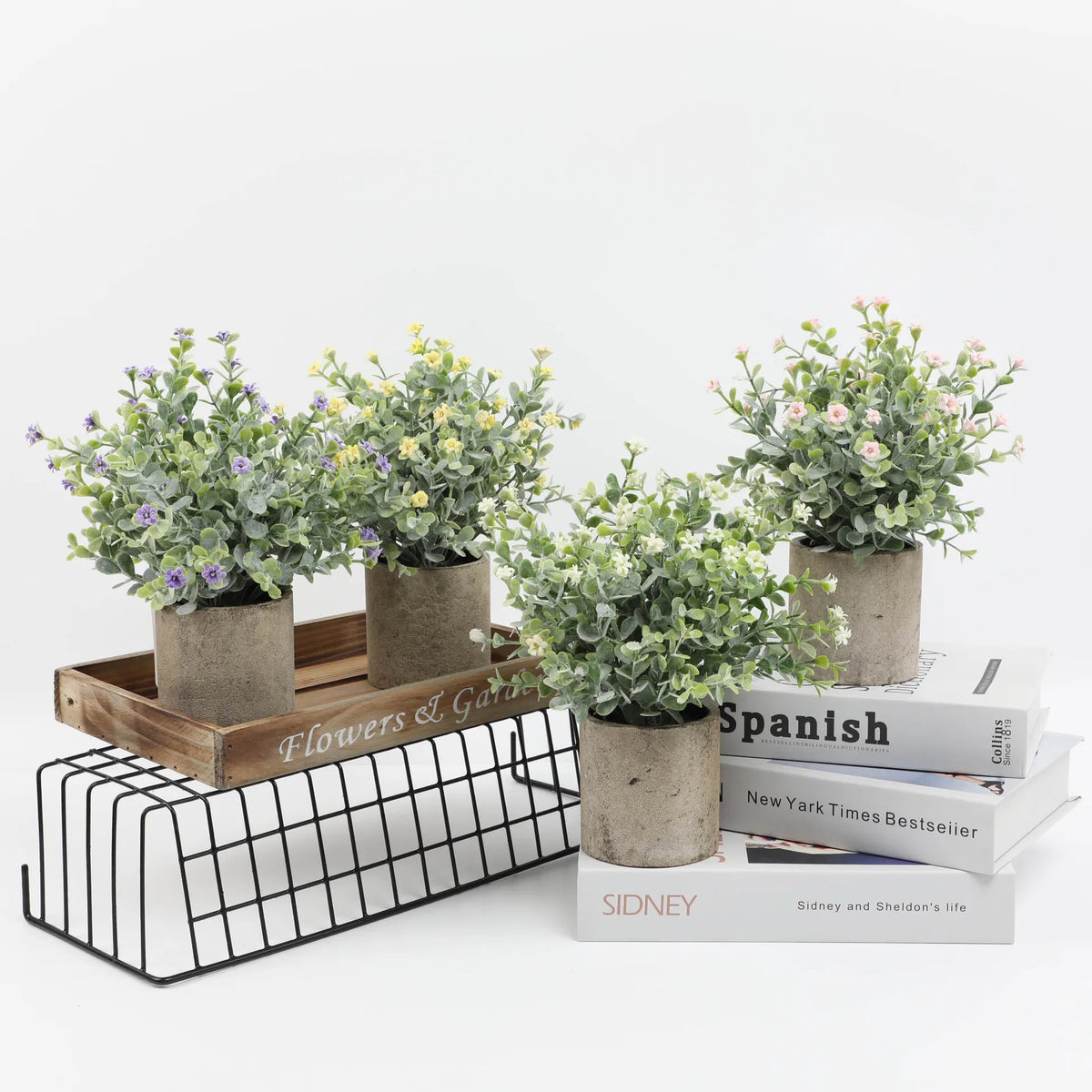 Potted artificial bonsai plants for indoor and outdoor decoration
