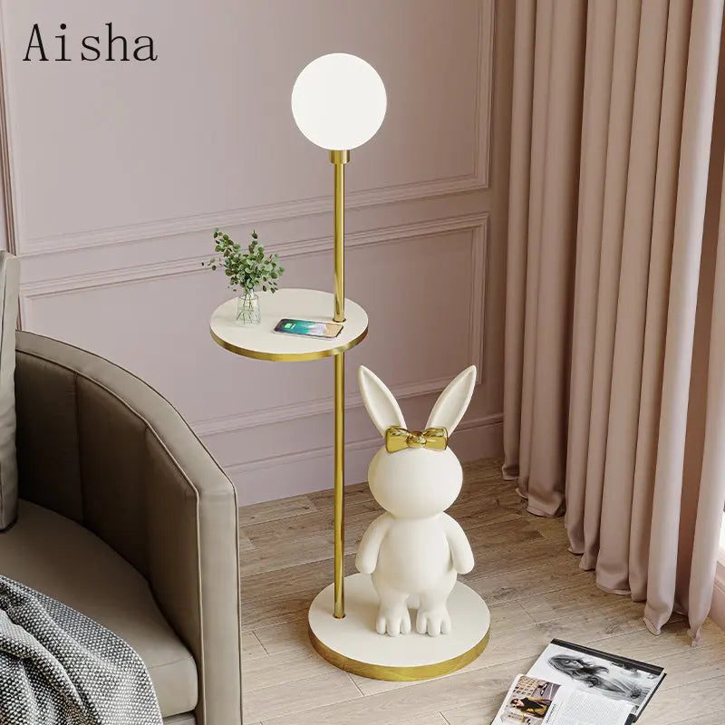 Nordic rabbit floor lamp for children's room - vue 4 sur 11
