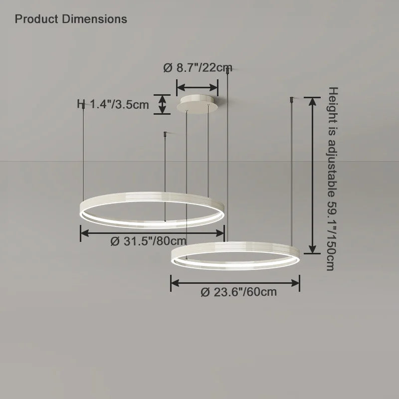 Modern metal chandelier for elegant indoor lighting - vue 14 sur 16