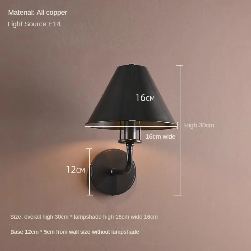Minimalist anti-rust copper wall light for modern interiors