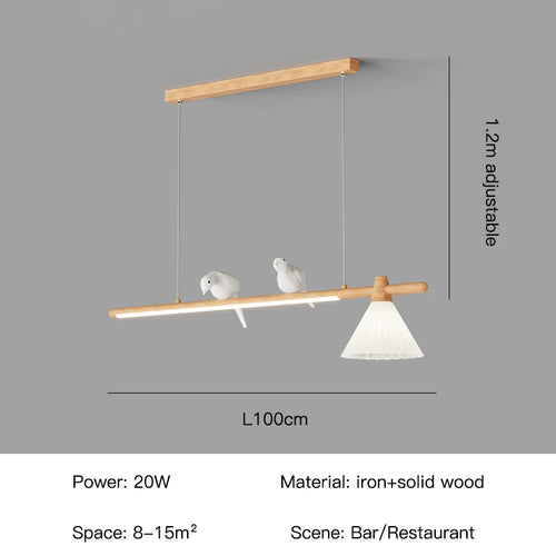 modern wooden chandelier creative pendant light for home decor