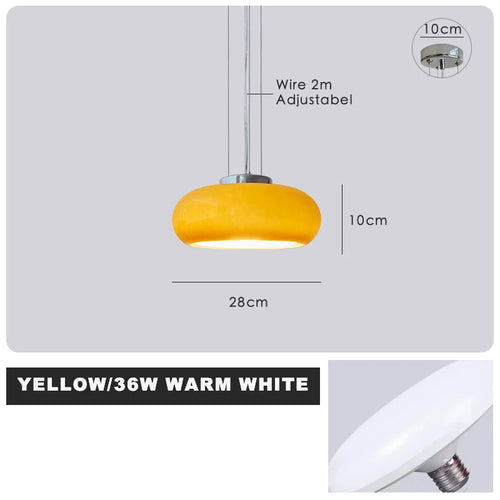 Nordic retro Bauhaus chandelier in metal and glass - vue 11 sur 14