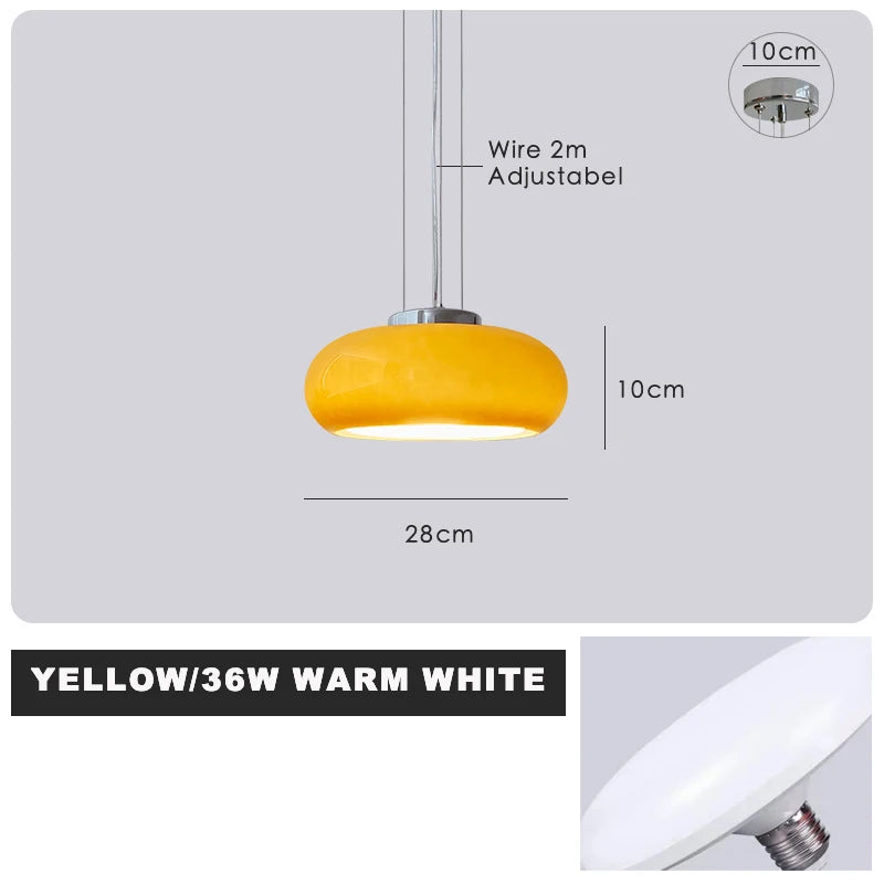 Nordic retro Bauhaus chandelier in metal and glass - vue 11 sur 14