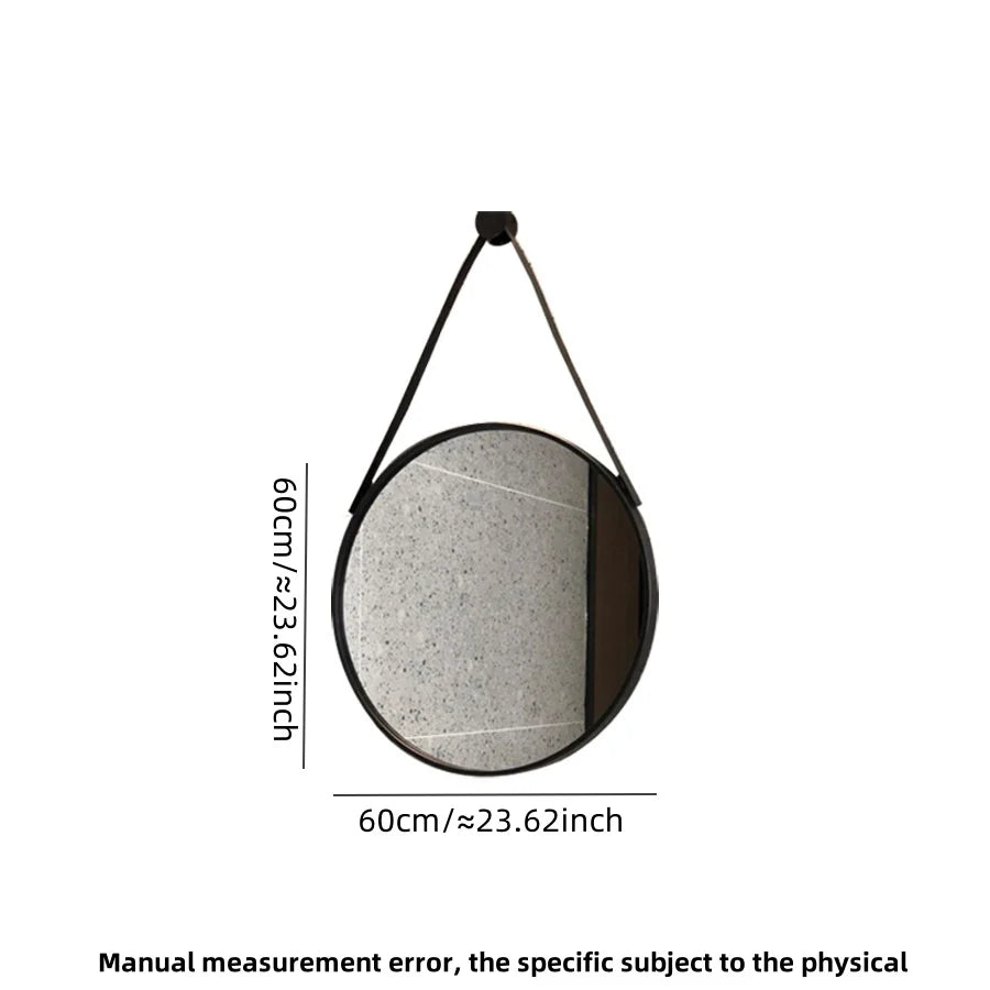 round gold wall mirror for bathroom and hairdressing - vue 14 sur 18