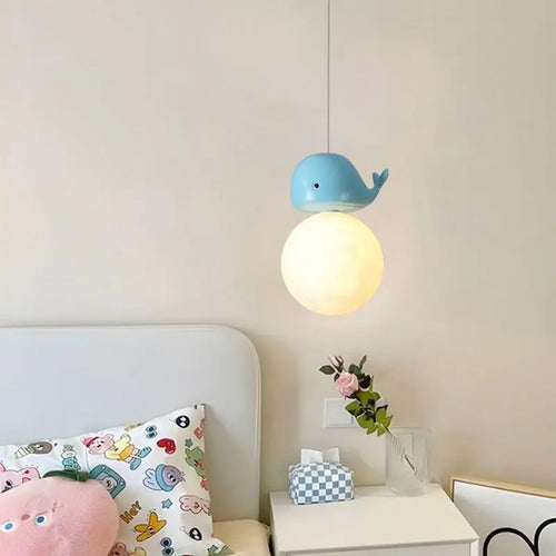Children's animal design pendant light horse bear rabbit whale - vue 3 sur 10