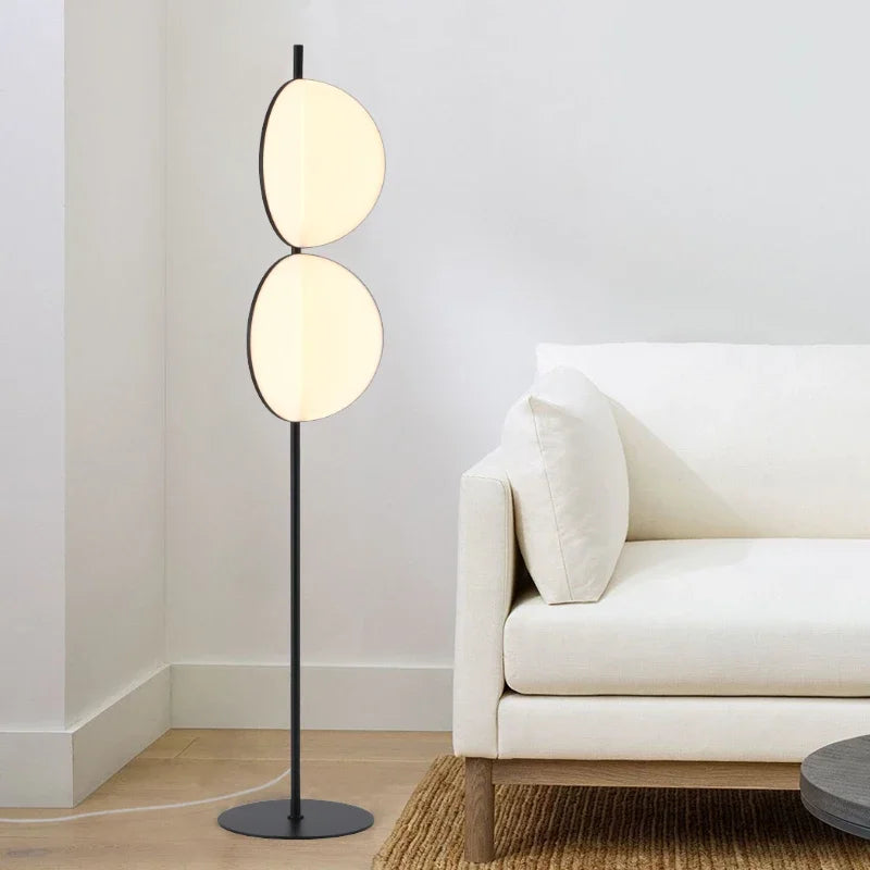 Nordic design LED floor lamp with rotatable blades for decoration