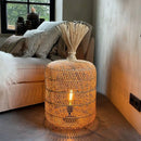 Simple Nostalgic Vintage Style Rattan Floor Lamp