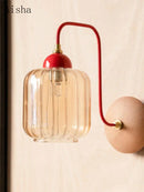 Creative medieval coloured glass wall light for interior decoration