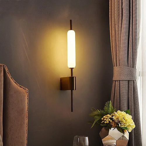 Modern gold LED wall light - vue 3 sur 8