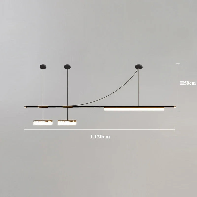 Modern minimalist nordic chandelier for interior decor - vue 9 sur 16