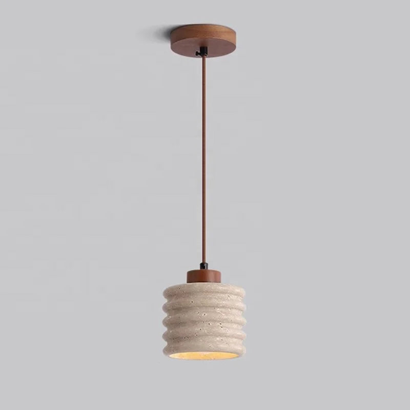 Wabi-sabi wood pendant chandelier for interior decor