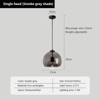 Modern glass pendant light for nordic home decor