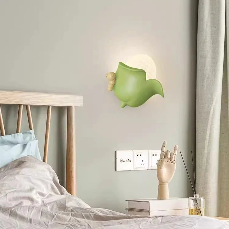 Creative banana, corn, and strawberry wall light for children's room