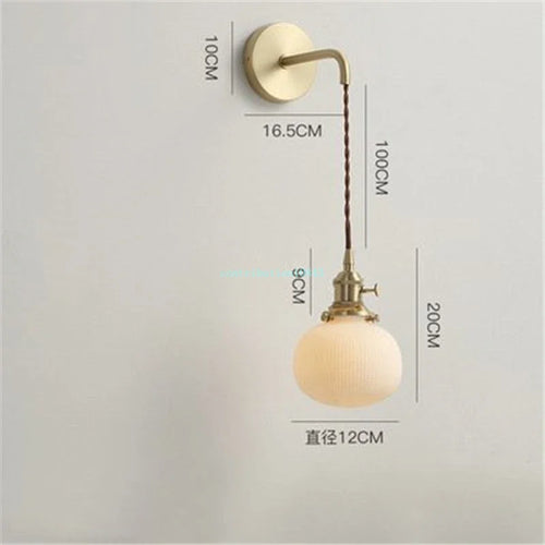 Modern nordic LED ceramic vintage wall light - vue 4 sur 15