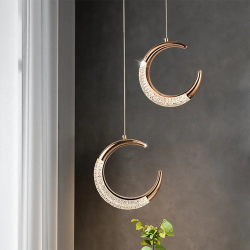 Modern geometric crystal chandelier for interior decoration - vue 4 sur 10