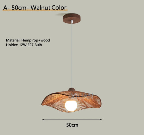 Wabi-sabi hemp rope pendant chandelier - vue 14 sur 24