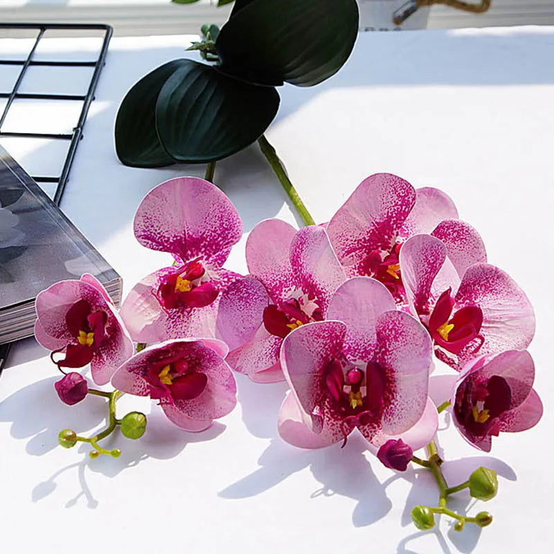 Decorative artificial orchid flowers for weddings and gardens