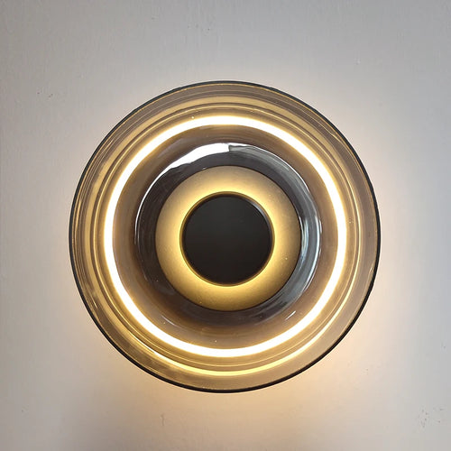 Modern nordic glass LED wall light for living room, bedroom, hallway, stairs and balcony - vue 6 sur 9