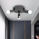 Adjustable three-head rotatable flush mount ceiling light for modern lighting