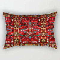 Rectangular cushion cover with vintage ethnic mandala pattern