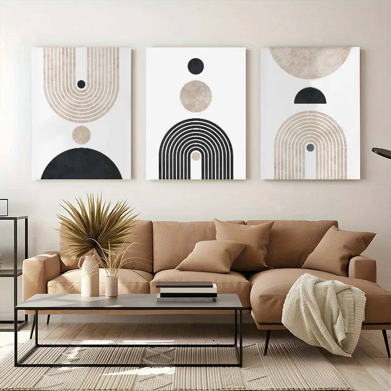 round geometric abstract frame for modern wall decor