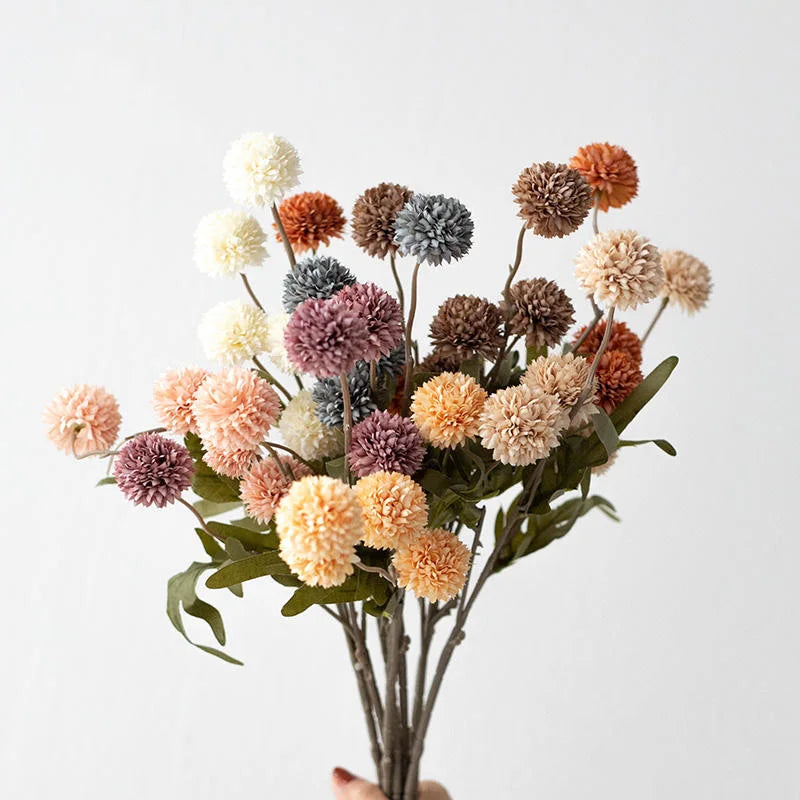5 heads of dandelion artificial flowers for wedding party decoration