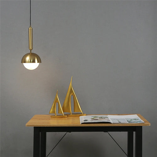 Modern iron art pendant light with LED lighting - vue 6 sur 8