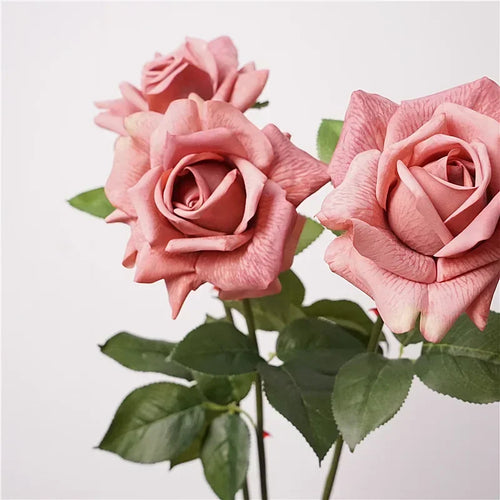 High quality artificial rose branch realistic floral decoration - vue 4 sur 10