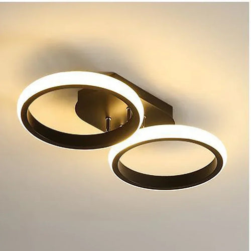 Modern LED ceiling light round square for indoor decor - vue 6 sur 10
