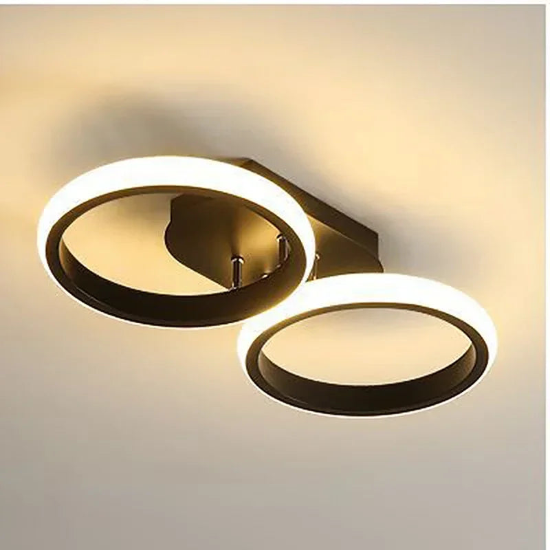 Modern LED ceiling light round square for indoor decor - vue 5 sur 10