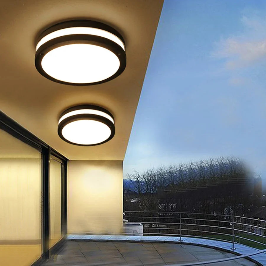 Waterproof outdoor ceiling light for balconies, pathways, corridors and porches
