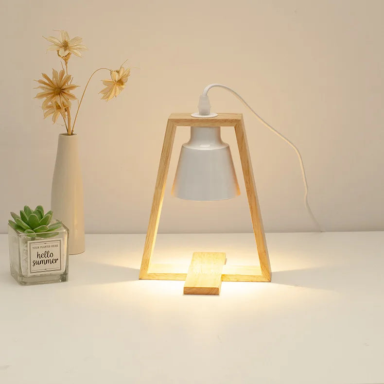 Nordic wooden candle warmer lamp 110/230V indoor lighting