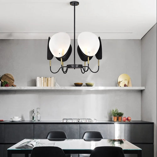 Nordic postmodern 6-head contemporary chandelier for interiors - vue 3 sur 7