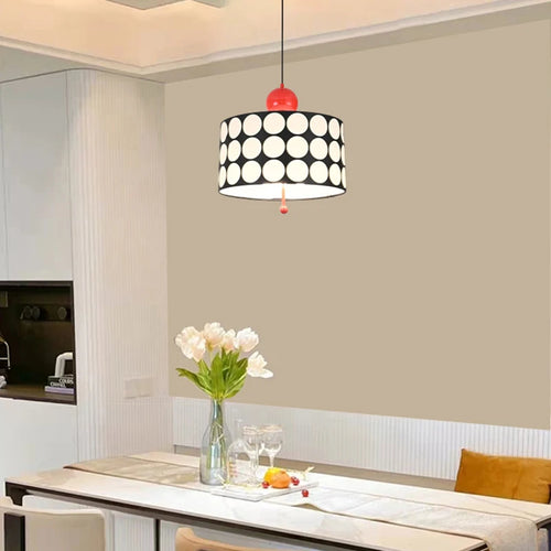 Cylindrical metal pendant light - vue 3 sur 7