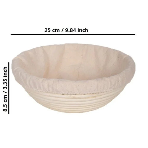 rattan bread basket for baking and fermentation - vue 19 sur 18