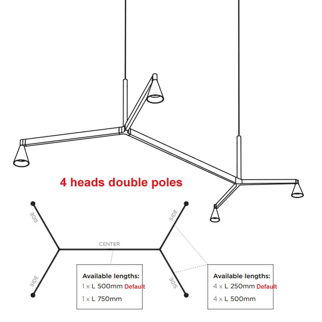 Postmodern luxury sputnik chandelier for living and dining room - vue 11 sur 12