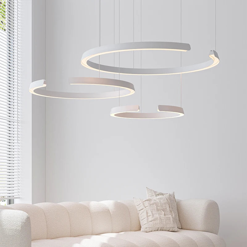 Simple modern circular pendant light