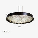 Modern black and white crystal chandelier for interior decor